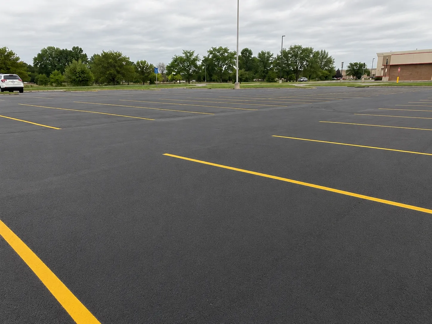 Sealcoating after, Commercial parking lot sealcoating and striping, Indianapolis, IN